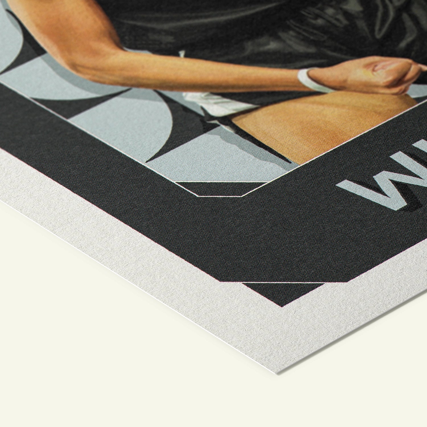 Detailed view of the premium matte paper structure of our A'ja Wilson Las Vegas Aces Poster.