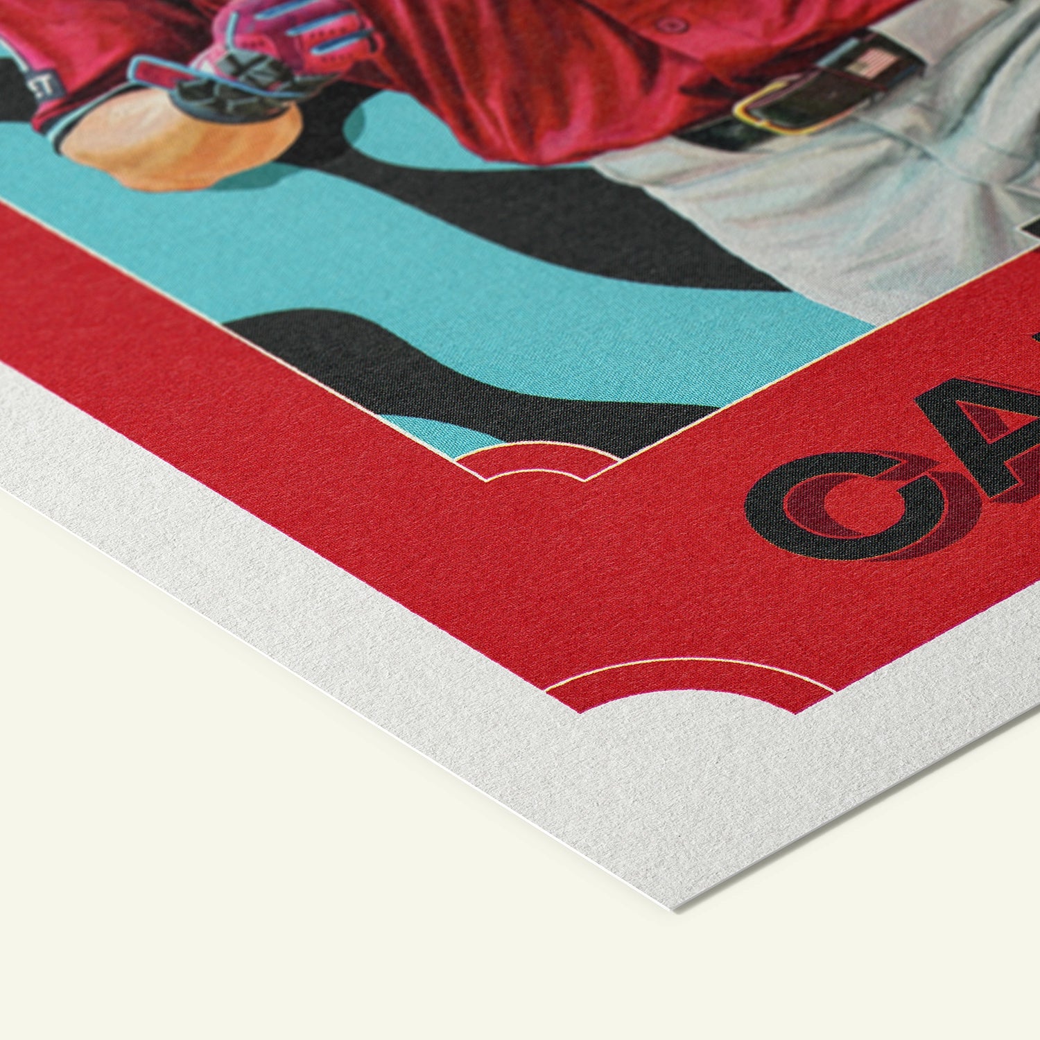 Detailed view of the premium matte paper structure of our Corbin Carroll Arizona Diamondbacks Poster.