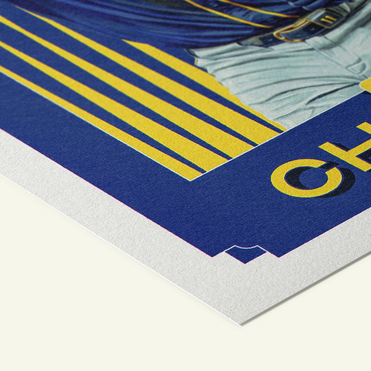 Detailed view of the premium matte paper structure of our Jackson Chourio Milwaukee Brewers Poster.