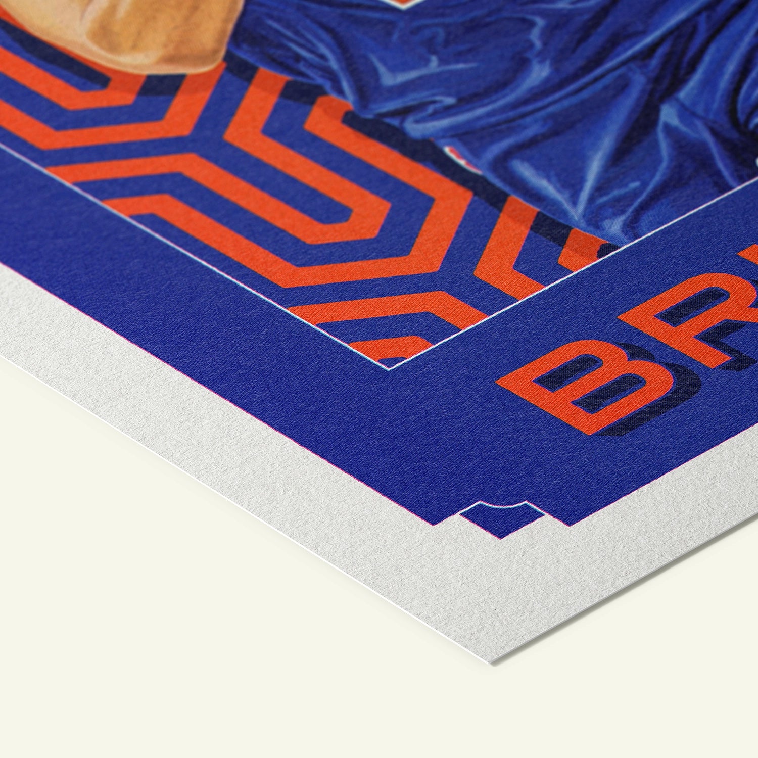 Detailed view of the premium matte paper structure of our Jalen Brunson New York Knicks Poster.