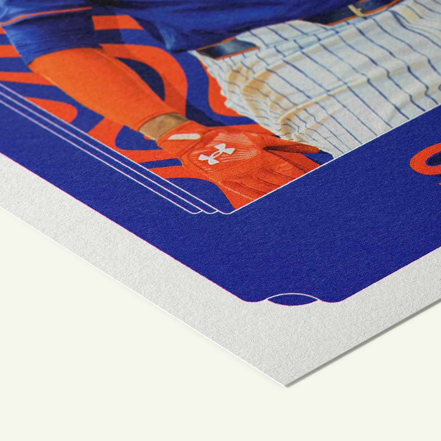 Detailed view of the premium matte paper structure of our Juan Soto New York Mets Poster.