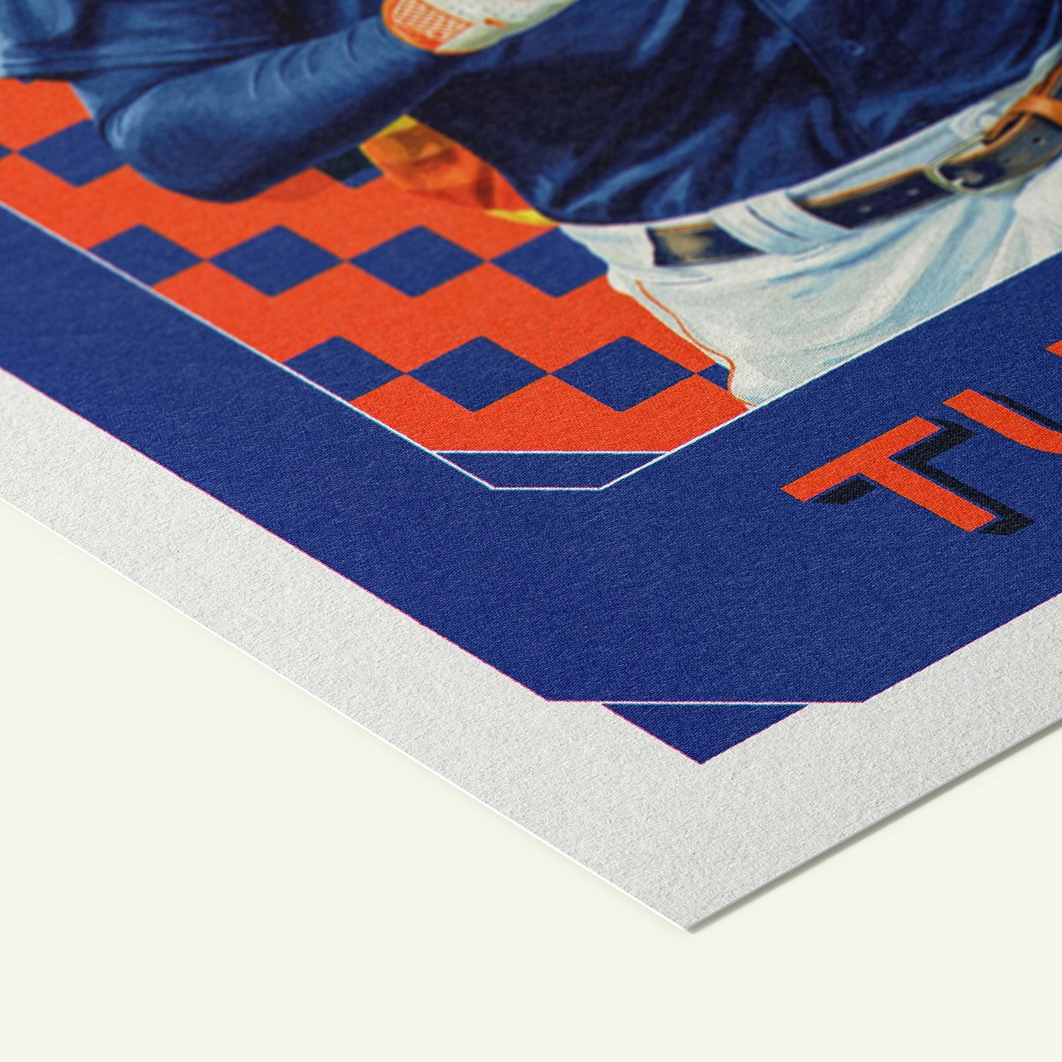 Detailed view of the premium matte paper structure of our Kyle Tucker Houston Astros Poster.