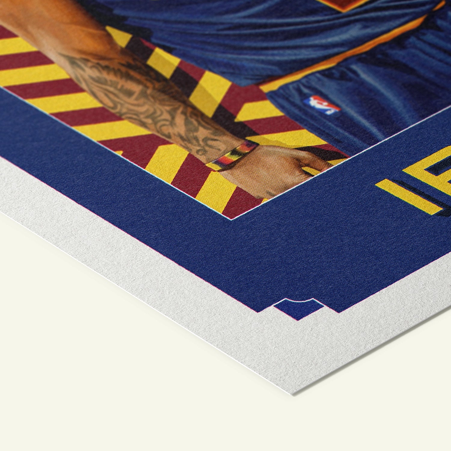 Detailed view of the premium matte paper structure of our Kyrie Irving Cleveland Cavaliers Poster.
