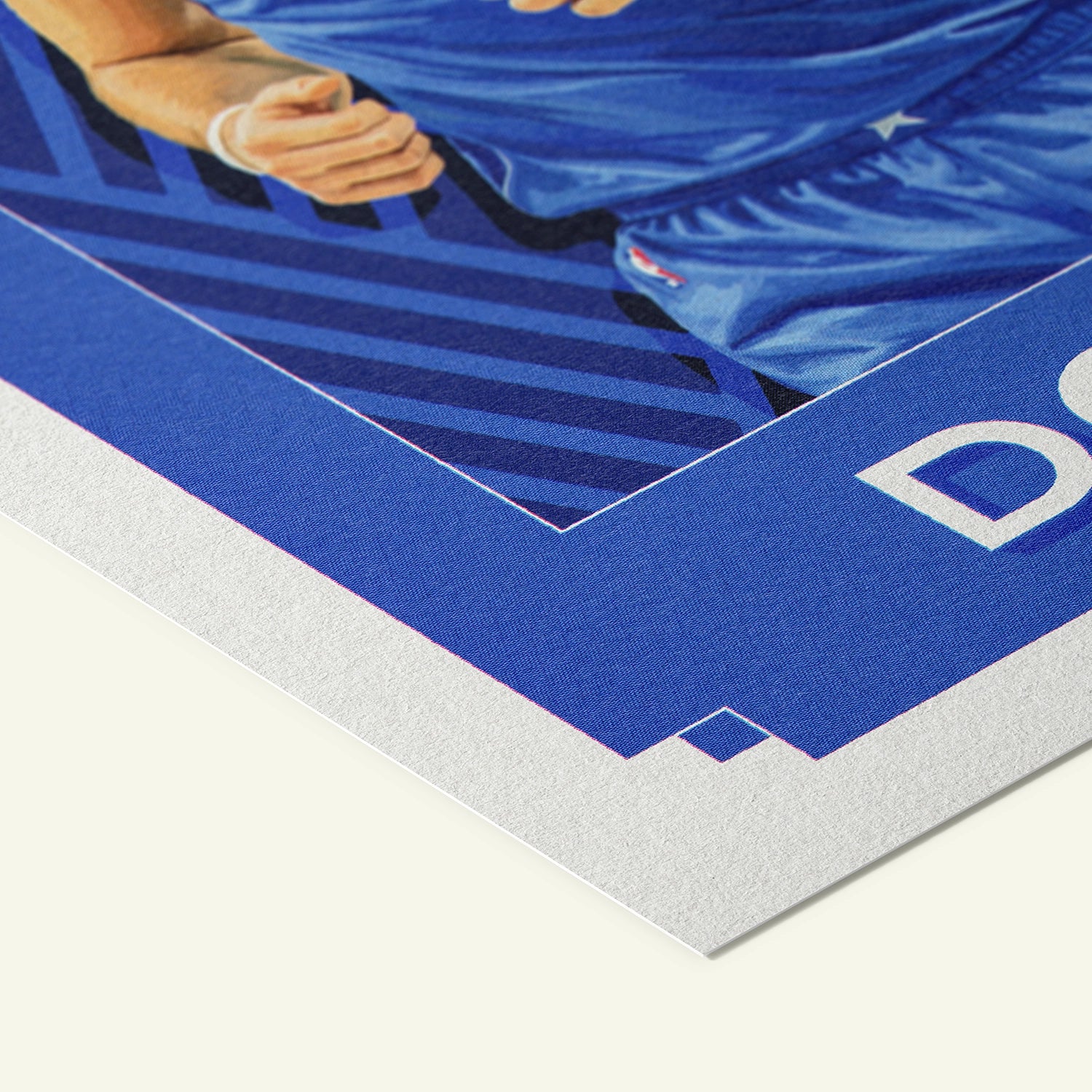 Detailed view of the premium matte paper structure of our Luka Doncic Dallas Maverics Poster.