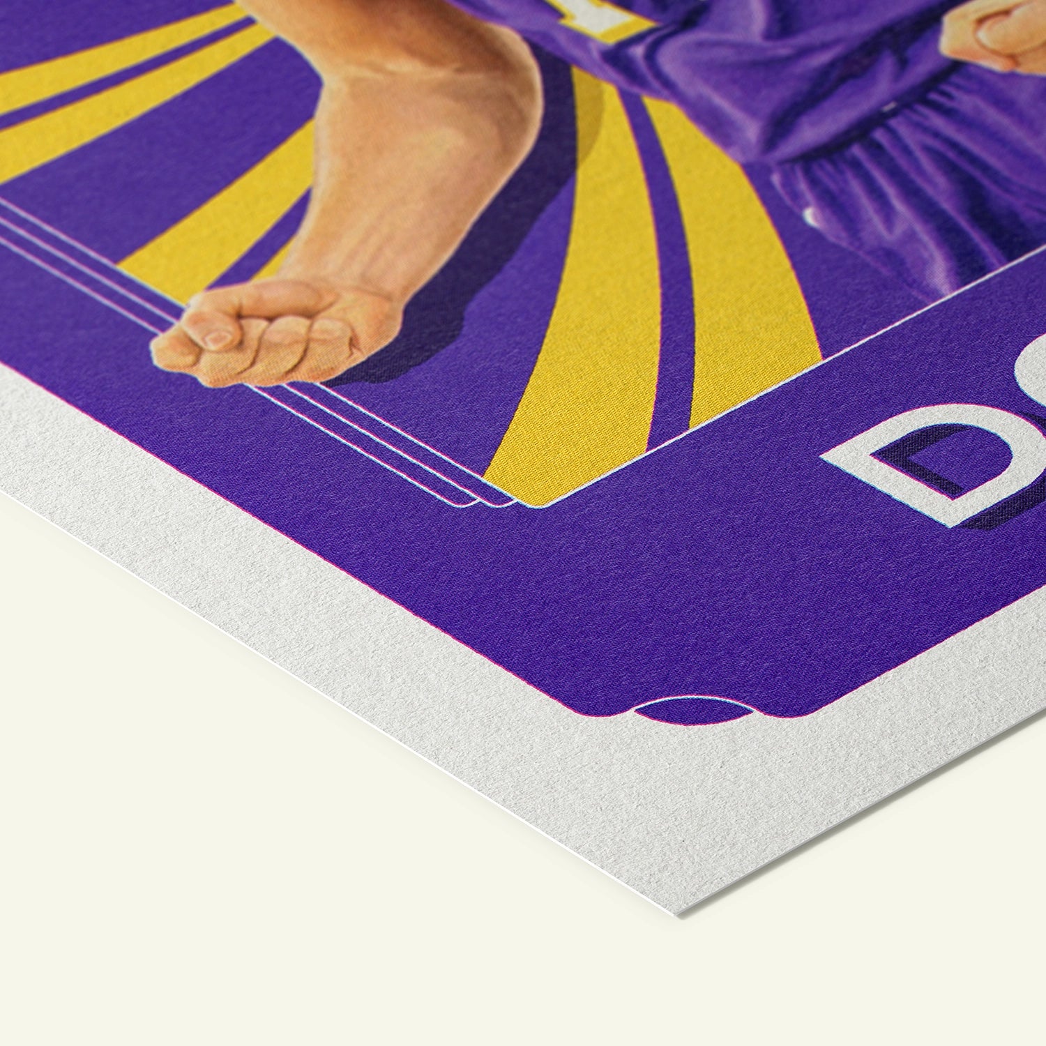 Detailed view of the premium matte paper structure of our Luka Doncic Los Angeles Lakers Poster.