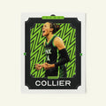 Poster of Napheesa Collier of the Minnesota Lynx in a vintage trading card style.
