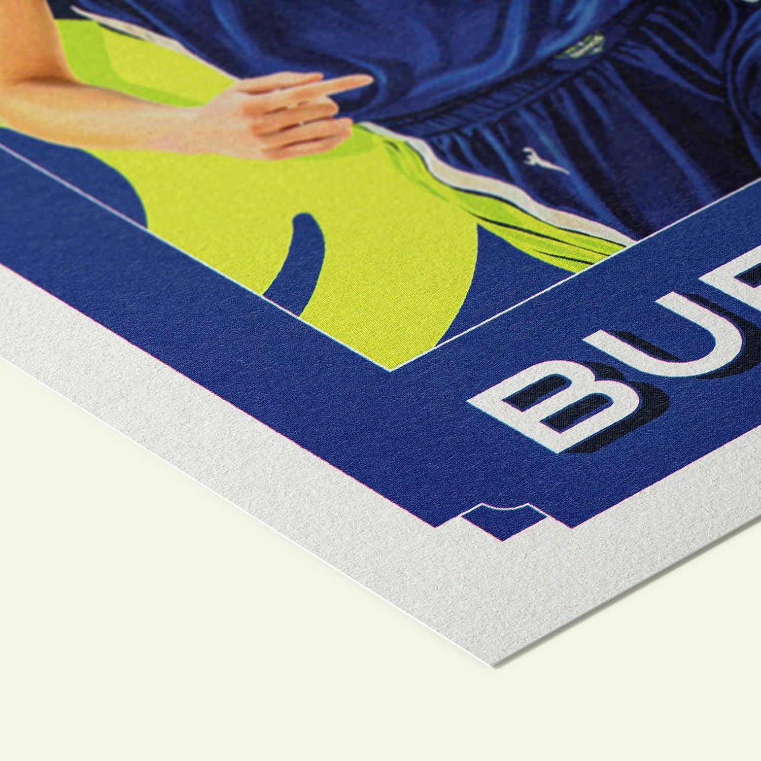 Detailed view of the premium matte paper structure of our Paige Bueckers Dallas Wings Poster.