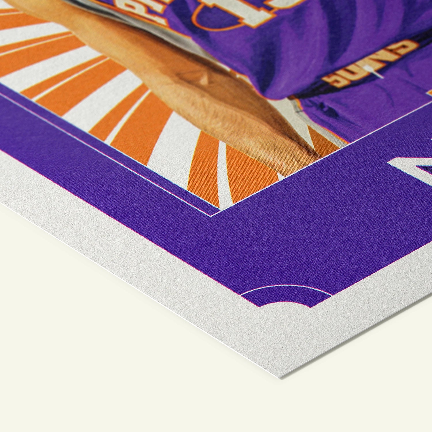 Detailed view of the premium matte paper structure of our Steve Nash Phoenix Suns Poster.